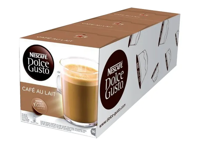 Koffiecups Dolce Gusto cafe au lait 16 stuks