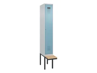 locker met bank,HxBxD 2120x300x815mm,1vak,vak B 300mm,cilinderslot - 2