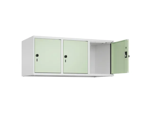 opzetkast,v. locker,3vak.,vak B 400mm,HxBxD 500x1200x500mm