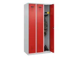 locker,HxBxD 1850x900x500mm,3vak,vak B 300mm,cil.-slot,staand op vloer