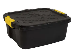 Opbergbox Bankers Box 24 liter met handgrepen robuust zwart - 1