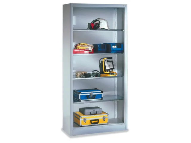 magazijnstelling,HxBxD 1950x1200x500mm,5xStalen bodem,romp RAL5012