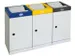 station de tri sélectif,3x30l,HxlxP 600x910x300mm,coupe-feu