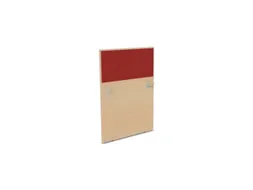 baliepaneel,v. bureau,aanbouw links,B 800mm,NE-esdoorn,BN4011-rood