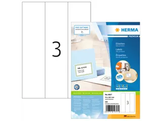 HERMA 4657 Premium etiketten A4 70x297mm Wit 300 stuks - 1