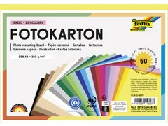 Fotokarton Folia A5 pak à 50 vel assort 300gr 25 kleuren