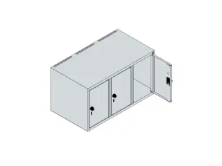 opzetkast,v. locker,3vak.,vak B 300mm,HxBxD 500x900x500mm,vleugeldeur - 3