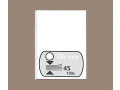 Bindrug Gbc 8mm 21-Rings A4 Wit 100 Stuks