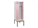 locker met bank,voor scheiding van kleding,HxBxD 2120x600x815mm,2vak