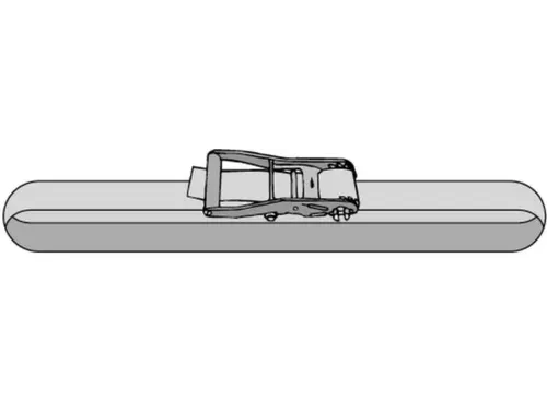 Sjorband Trekkracht 5T Bxl 50X8000Mm Ééndelig Voor Volledige Omsnoer