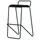 Barkruk serie 126 sledeframe Zwart stof Antraciet