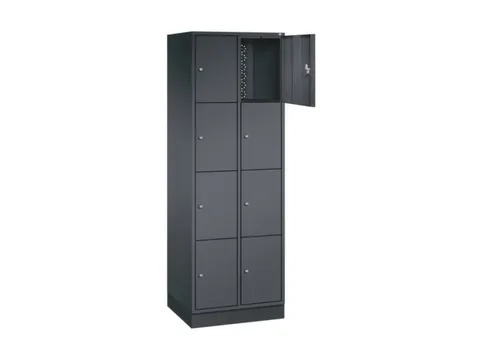 lockerkast,HxBxD 1950x620x500mm,2x4vakken,cil.-slot,sokkel