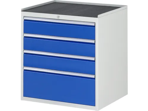 ladekast 825x770x650mm 4laden cilinderslot RAL7035 RAL5010 metaal