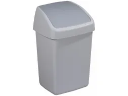 Afvalbak Delta swingdeksel 10 liter grijs
