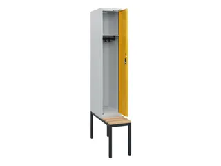 locker met bank,HxBxD 1950x300x815mm,1vak,vak B 300mm,cilinderslot - 1