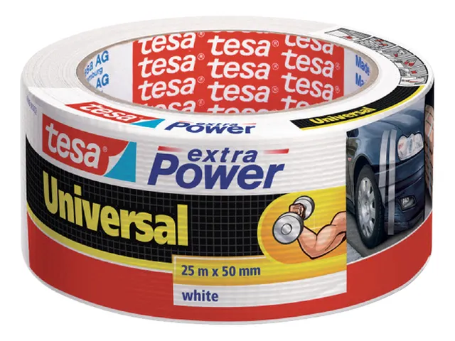 Plakband Tesa 50mmx25m extra Power wit