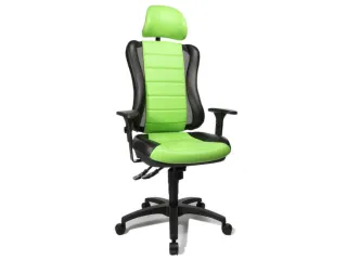 Bureaustoel Bekleding Zwart-Groen Zitting 420-530x 500x 470mm - 2