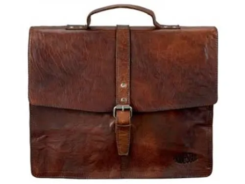 Business tas Pride and Soul JAYDEN. Bruin leer.