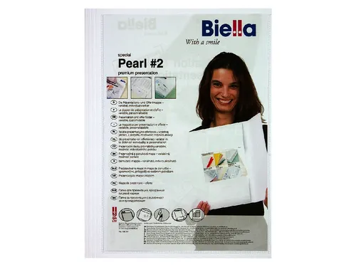Offertemap Pearl 2 A4 met insteektas 3 kleppen wit