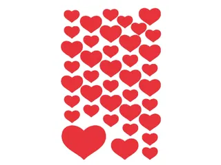 Sticker Etiket Herma 3841 Hartjes 120 stuks - 1