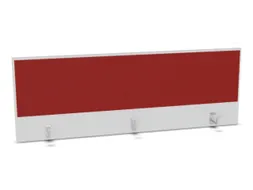 opzetpaneel,v. bureau,aanbouw achter,B 1600mm,Bl-wit,BN4011-rood