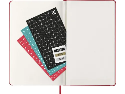 Agenda 2027 Moleskine 12M Weekly 7dag/1pagina large hc scarlet red