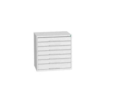 ladekast HxBxD 800x800x550mm 7laden romp RAL7035 front RAL7035