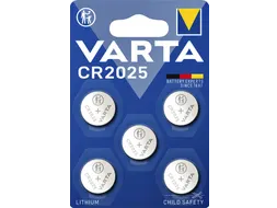 Batterij Varta knoopcel CR2025 lithium blister à 5 stuks