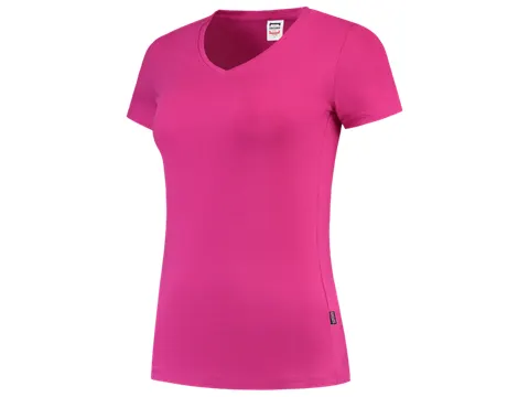 Tricorp 101008 T-shirt dames V-hals fitted roze maat M