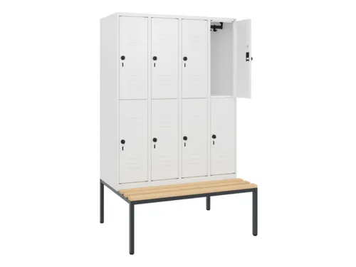 Dubbeldekse dekenkist,HxBxD 1950x1200x815mm,4x2vak.,vak B 300mm