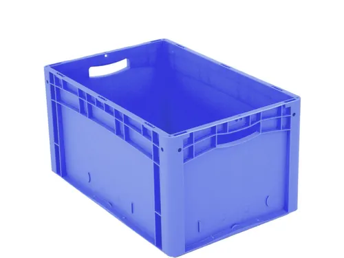 Euronorm Stapelkrat Pp 320x600x400mm Wand/bodem Gesloten Blauw 65l
