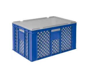 Euronorm-stapelbak,m. isoleerbox,HxLxB 320x600x400mm,63/35l,HDPE,blauw - 2