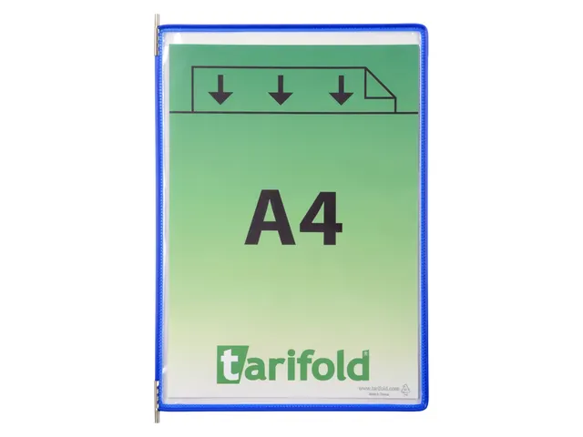 Zichtpaneel Tarifold A4 verticaal 230x343mm Blauw 10 stuks