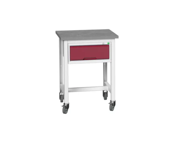 établi roulant HxlxP 930x700x600mm plateau linoléum