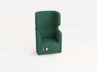 fauteuil 1-zits geluidabsorberend stof turkoois HxBxD 1330x860x760mm