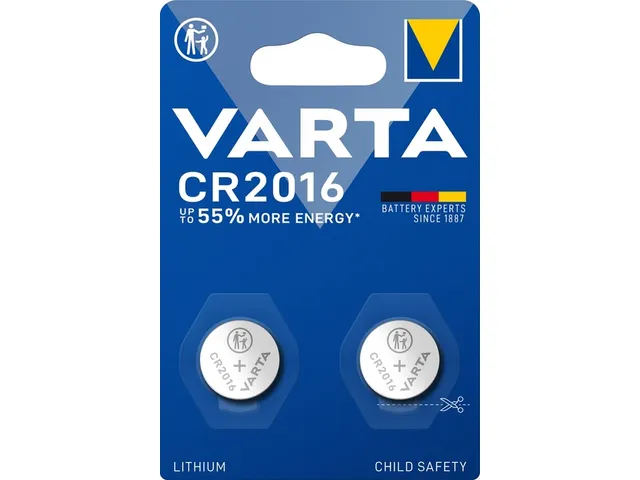Batterij VARTA knoopcel 2x CR2016 lithium