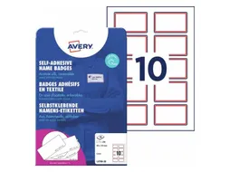 Naambadge etiket Avery L4786 80x50mm rood kader Laserprinter 200 stuks