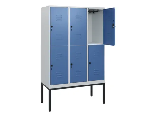 dubbeldekse locker,HxBxD 1950x1200x500mm,3x2vak.,vak B 400mm