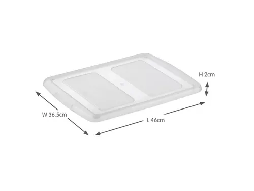 Nesta deksel voor 17L, 32L en 45L opbergboxen transparant - 46x36,5x2c