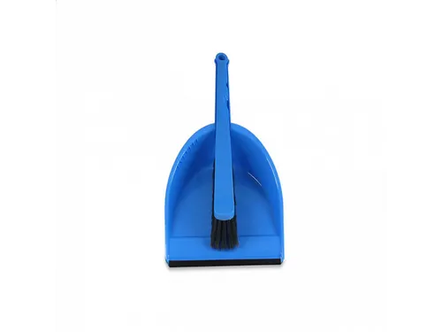 Veegblik met Stoffer Kunststof Blau w