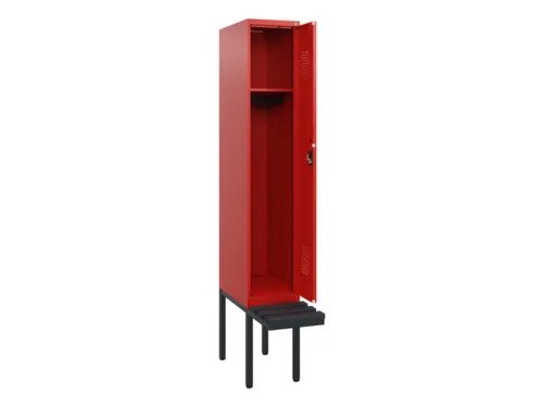 locker met bank,HxBxD 1950x300x815mm,1vak,vak B 300mm,cilinderslot