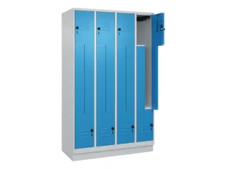 Z-garderobekast,HxBxD 1950x1200x500mm,vak B 150/300mm,draaigrendel - 2