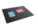 Sous-main 650x500 mm avec rabat transparent PP noir