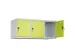 opzetkast,v. locker,3vak.,vak B 400mm,HxBxD 500x1200x500mm,vleugeldeur