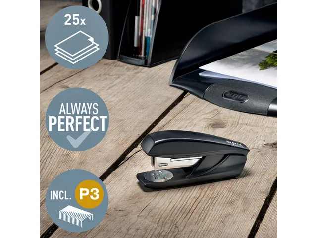 Nietmachine Leitz Nexxt Recycle klein 25 vel zwart