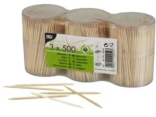 Tandenstoker 3 Kokers 500 Stuks - 1