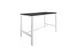Table Haute Domino Basic hauteur fixe 120x80 ombre bois/blanc