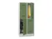 dubbeldekse locker,HxBxD 1850x800x500mm,2x2vak.,RAL7035,front RAL6011