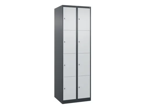 lockerkast,HxBxD 1850x600x500mm,2x4vakken,vak B 300mm,cil.-slot