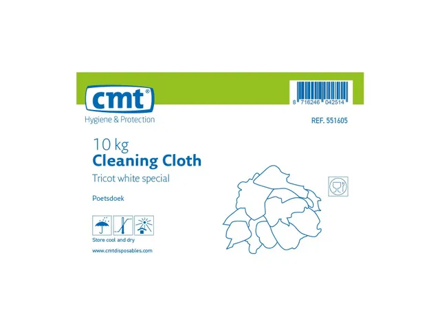 CMT Poetsdoek Tricot Wit Speciaal 10kg Persdoos